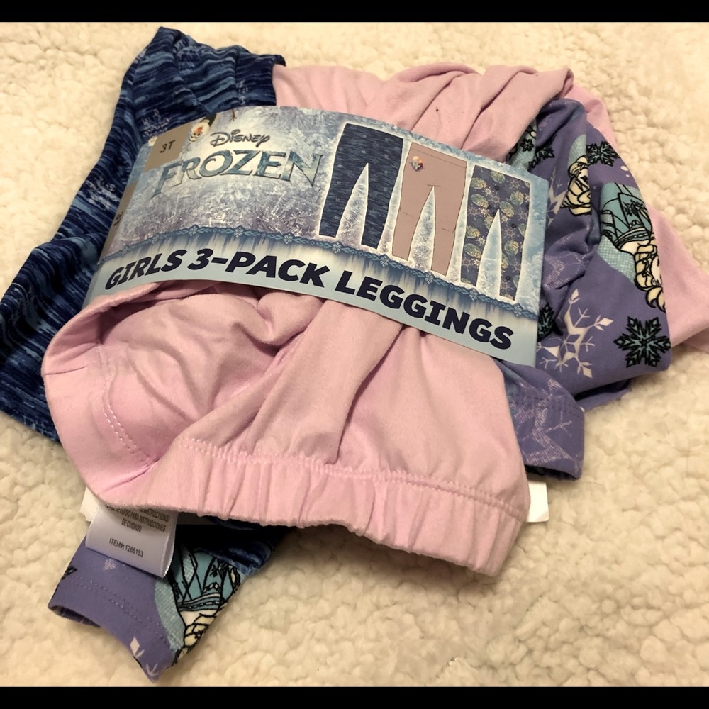 3T Disney Frozen Pack Of 3 Leggings